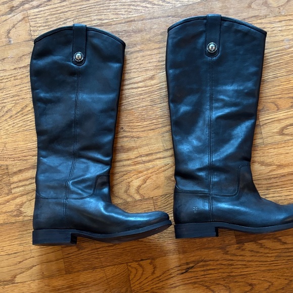Frye Black Leather Ankle Boots - Picture 1 of 10
